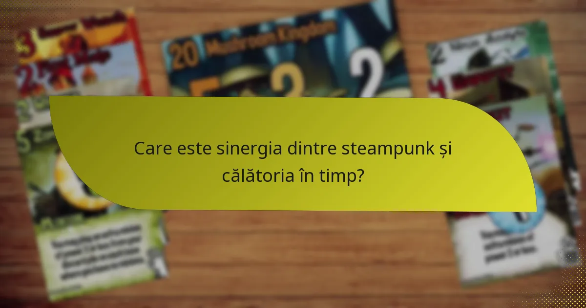 Care sunt tacticile eficiente pentru combinarea steampunk-ului și a călătoriei în timp?