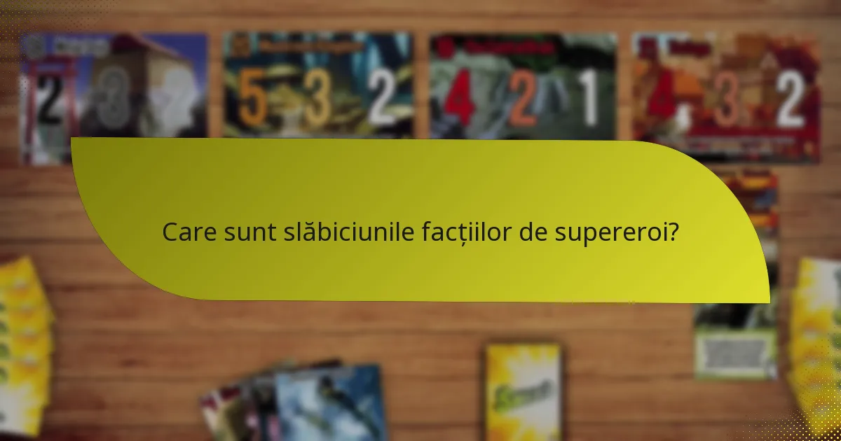 Cum dezvoltă facțiile de supereroi strategii?