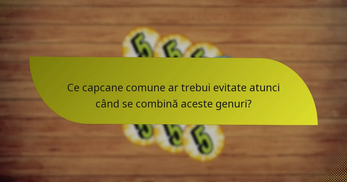 Ce capcane comune ar trebui evitate atunci când se combină aceste genuri?