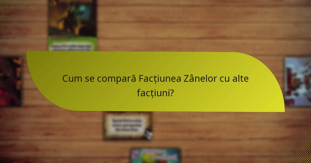 Cum se compară Facțiunea Zânelor cu alte facțiuni?